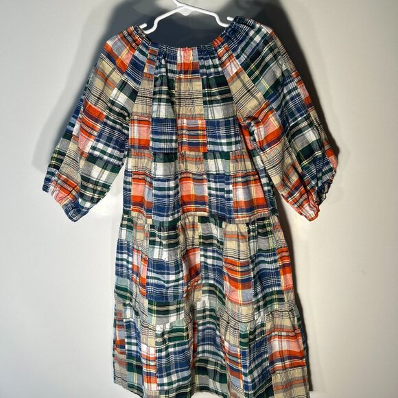 Kelly's Kids SZ 6/7 True Patchwork Cotton Midi Dress Prairie Cottage Western - Picture 3 of 7